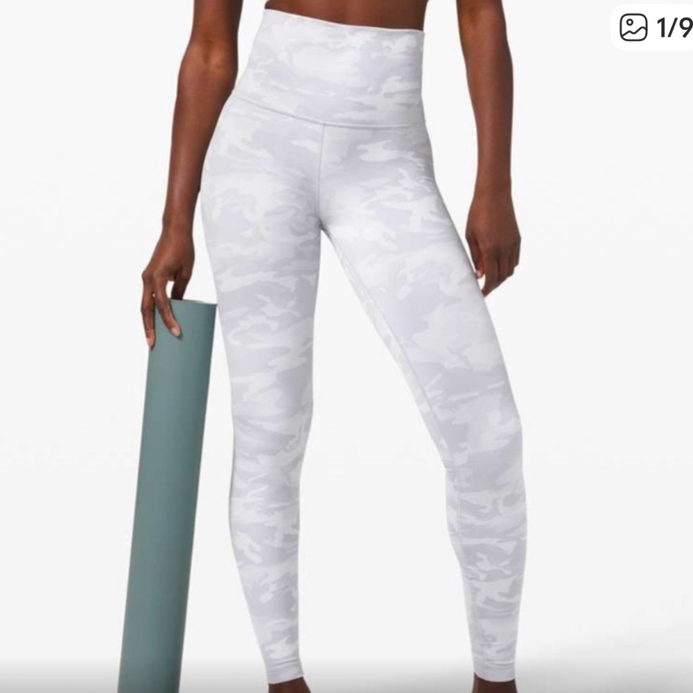 LULULEMON ALPINE CAMO LEGGINGS SZ 6